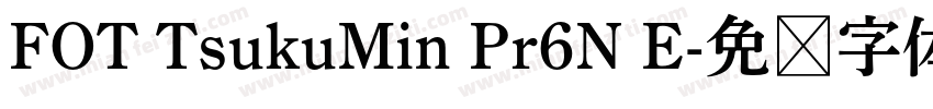 FOT TsukuMin Pr6N E字体转换